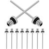 Baluue 10 Pezzi Ago in Metallo per Pompa Aria, Ago Resistente per Gonfiabile Sportivo, Compatibile Palloni da Basket e Calcio, Accessorio Durevole per Gonfiaggio Efficiente
