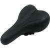 Caswynlife Ampio cuscino per sella della bici con bordo anteriore stretto, sella ergonomica imbottita extra morbida per uomo e donna, spugna ispessita, copertura in pelle PU traspirante (nero)