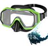 Generico With Nose Cover - Waterproof Pool , Clear Anti-Fog Tempered Glass Diving