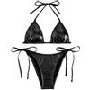 Generico Bikini Donna Push Up, Costumi Da Bagno Donna, Costume Da Bagno Estivo Tankini Set Costume Da Bagno Due Pezzi Con Design A Cravatta Ideale Per Piscina E Spiaggia Con Decorazione In Lamina D'Oro