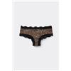 Tezenis Culotte Brasiliana Microfibra Stampata E Pizzo Riciclato Donna Animalier