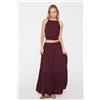 Tezenis Gonna Lunga A Ruota In Tela Crepe Donna Rosso