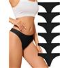 ANSUKOO Perizoma Mutande Donna Senza Cuciture,Slip Tanga Brasiliana Microfibra,Slip Donna Senza Cuciture,Mutanda Taglio Laser,Seamless Women Thong,Invisibili Intimo Underwear Panties,Pacco da 6