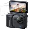 HidWee Vetro Temperato Compatibile con Insta360 Go Ultra, 3 Pezzi 9H Durezza Pellicola Protettiva, HD Senza Bolle Anti Graffio Schermo Vetro Pellicola Protettiva