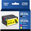 SHEENGO Cartucce 953XL 953 XL Compatibile per HP 953XL Multipack Cartucce per HP OfficeJet Pro 7720 7740 8715 8710 8210 8720 8730 7700 7730 8200 8216 8218 8718 8719 8725 (Nero Ciano Giallo Magenta, 4-Pack)