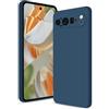 Btstring Cover per Google Pixel 9 Pro, Custodia Antiurto Case Sottile in Silicone TPU con Fodera in Microfibra e Protezione della Fotocamera -Blu