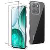 CAUHENYEE Trasparente Custodia per Honor X8C Cover, con 2 Pezzi Schermo in Vetro Temperato, Cover Sottile e Morbida in TPU Trasparente, AntiGraffio, Antiurto