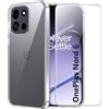 FDHYFGDY Cover per OnePlus Nord 6 Custodia per Telefono+1x Pellicola Protettiva, Anti-ingiallimento e antiurto, Ultra Sottile Morbido in TPU Custodia Protettiva-Trasparente