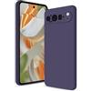 Btstring Cover per Google Pixel 9 Pro, Custodia Antiurto Case Sottile in Silicone TPU con Fodera in Microfibra e Protezione della Fotocamera -Viola