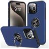 AIOVETEAB Cover Compatibile con iPhone 15 Pro Max, Protezione Anti Graffio Custodia 360°Rotante Anello Supporto Antiurto Militare per iPhone 15 Pro Max,Blu