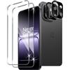 Xunzii Pellicola Protettiva per ONEPLUS 13T, con Nero Protezione Lente Fotocamera, 3D Anti-Graffio Vetro Temperato Film, Durezza 9H Vetrino Protezione Schermo [2+2 Pezzi]