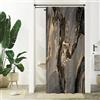 Uiiooazy Tenda Doccia Antimuffa, Tenda da Doccia Piccola 90x180cm Nero e Oro Effetto Marmo Giallo Marrone Tende da Bagno Tessuto Lavabile Impermeabile Poliestere Tende per Vasca da Bagno con 6 Anelli