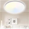 Yexati Plafoniera Soffitto 23CM, 20W 2000LM Lampada da Soffitto 6000K/4000K/3000K IP44 Impermeabile Rotonda Piatta Plafoniere Moderno Sottile per Soggiorno Bagno Cameretta Cucina Seminterrato Ufficio