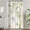 Uiiooazy Tenda Doccia Antimuffa, Tenda da Doccia Piccola 90x180cm Bambù Spa Foglie Verde Zen Pianta Motivo Tende da Bagno Tessuto Lavabile Impermeabile Poliestere Tende per Vasca da Bagno con 6 Anelli