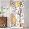 Uiiooazy Tenda Doccia Antimuffa, Tenda da Doccia 120x200cm Rosa Boho Chic Tropicale Astratta Foglie di Palma Giungla Tende da Bagno Tessuto Lavabile Impermeabile Tende Vasca da Bagno con 8 Anelli