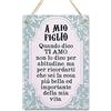 CARISPIBET A mio figlio | cartello decorativo per la casa decorazione della camera da letto cartelle di famiglia regalo per lui, cartelle adorabili 30 x 20cm