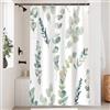 Uiiooazy Tenda Doccia Antimuffa, Tenda da Doccia 120x180cm Foglie Blu Scuro Eucalipto Verde Pianta Tende da Bagno Tessuto Lavabile Impermeabile Poliestere Tende per Vasca da Bagno con 8 Anelli