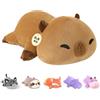 shownicer Pesoni Giocattolo Capybara 0,82KG Giocattolo di peluche pesante Capybara Peluche Capybara Cuscino di peluche Giocattolo Cuscino da lancio Regalo per adulti Bambini 3+ anni (Capybara, 35cm)