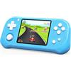 ZHISHAN Console di Gioco Portatile per Bambini con 220 Videogiochi Classici Integrati 3.0 LCD Schermo Sistema di Gioco Elettronico Ricaricabile per Adulto Compleanno e Regalo di Natale-Blu
