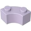 XYEIUGO 85080 Mattone Rotondo Angolo Maccherone 2x2 con Tacca per Bottoncino e Parte Superiore Rinforzata 50 Pezzi GDS-799 compatibile con Lego Mattoncini da Costruzione Colore Rose violet