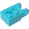 XYEIUGO 92013 Mattoncini a Cerniera Technic Speciali 2x2 con Ampio Ricettacolo a Sfera e Foro per Asse, 10 Pezzi GDS-1206-compatibile con Lego Mattoncini da Costruzione, Colore Azur moyen