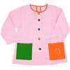 MAGIC SELECT Grembiule Scolastico per Bambini. Grembiule per Bambini a Quadretti con Bottoni, per l'Asilo e la Scuola. Grembiule con Tasca Ricamata per Bambini