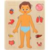 Vaguelly Puzzle per il corpo umano giocattolo in legno per bambini anatomia giocattolo educativo organi puzzle promozione abilità cognitive e coordinazione occhio-mano