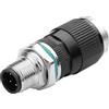 CERRXIAN Adattatore da RJ45 a M12 a 4 pin, M12 4 pin femmina a connettore Ethernet RJ45, impermeabile IP68, per sistemi di automazione, plug and play (maschio a 4 pin)