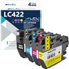 LCL LC422 Cartuccia d'inchiostro Compatibile per Brother LC-422 LC422 | LC422BK LC422C LC422M LC422Y LC422XL per MFC-J5340DW MFC-J5345DW MFC-J5740DW MFC-J6540DW MFC-J6940DW(KCMY, 4-Pack)