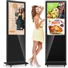 MWE 43 Pollici Touchscreen Monitor Pubblicitario con 4 Ruote, LCD Interattive Digitale Display, Android System, Adatto per Negozio al Dettaglio, Ristorante, Centro Commerciale, Nero