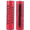 ZWDCVFGK Batteria al Litio Appuntita Ricaricabile 3.7V 9900 mAh, per campanelli, fari, torce