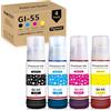 Yongairuink GI-55 Multipack di ricambio per GI55 GI 55 per stampanti CAN MAXIFY GX1050 GX2050 (4 pezzi, nero, ciano, magenta, giallo)