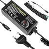 GOMETY Alimentatore regolabile 72 W 3 A - Adattatore di alimentazione universale 3 V-24 V - AC DC - Caricabatterie universale con 14 punte CC e cavo di polarità inversa, motore DC, 3000 mA max
