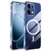 Fitudoos Cover per OPPO A6 Pro 5G, Compatibile Con MagSafe, Custodia Sottile in TPU Morbido, Premium Protettiva,Quattro angoli con airbag anticaduta- Trasparente.