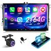 ETLFUCyber 2G+64G Android Autoradio per VW Volkswagen Jetta Passat Seat Golf Tiguan Skoda Polo Beetle, 9 pollici Schermo Stereo, Wireless Carplay e Android Auto/GPS/Wi-Fi/Bluetooth/EQ/FM RDS Radio