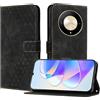 YIRRANZD Custodia per Honor Magic 6 Lite 5G, Cover a Libro in Pelle PU con Slot Cart e Silicone TPU Bumper, Flip Caso Portafoglio Cover per Honor Magic 6 Lite 5G (Nero)