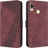 OKZone Cover per Huawei Honor 10 Lite/20 Lite/10i/20i/P Smart 2019, Custodia a Libro in Pelle Protettiva Folio Portafoglio con Chiusura Magnetica e Slot per Carte Wallet Case Flip Cover (Rosso)