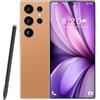 COTSRGT Telefoni Cellulari S24 Ultra 5G, Smartphone Android 14.0, Telefono Cellulare Con Fotocamera Da 7,3 Pollici, 16GB RAM 1TB ROM, 8000 MAh, 72 MP 108 MP, Doppia SIM Gratuita Sbloccata,Orange-7.3 Inch