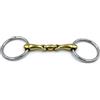 Equine Smile ES0275 - Fessura ad acqua doppia rotta in rame e acciaio inox, diametro anello 60 mm, spessore dentatura 14 mm (9,5 cm)