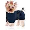 WUFANC Accappatoio Cane in Microfibra - Super Assorbente e Asciugatura Rapida - Asciugamano Cane Chiusura in Cinghie e Fascia Regolabile - Adatto per Cani di Taglia Grande, Media e Piccola