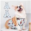 Jettiplex Protezione addominale impermeabile per corgis e bassotti, regolabile, design maschio/femmina, rimane asciutto in caso di pioggia, fango ed erba, ideale per pelli sensibili (blu, femmina, M)