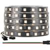 BTF-LIGHTING WS2814 IC RGBW RGB + bianco caldo (simile WS2812B) Indirizzabile 5M 60LED/m 10Pixels/m 300LED 50pixel Flessibile 4 colori in 1 striscia LED di colore da sogno IP67 nero PCB DC24V