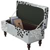 WYLEBER Elastica Fodera per Pouf Contenitore,Rettangolare Copri Pouf,Antiscivolo Fodera Poggiapiedi Contenitore Protezione per Mobili,Lavabile in Lavatrice(G,M)