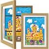 Generic Cornici per Opere d'Arte per Bambini Intercambiabili, Cornice per Opere d'Arte Intercambiabile ad Apertura Frontale, Cornici Portaoggetti per Opere d'Arte Contiene Lavori Artigianali, Disegni