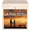 Creative Deco Scatola Personalizzata Porta Buste in Legno per Matrimonio | 29 x 25 x 30 cm | Salvadanaio non Apribile con Coperchio, Serratura e Chiave | Scatola con la tua Foto, Cassetta Porta Carte