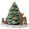 Villeroy & Boch - Christmas Toy's Memory "Babbo Natale con Animali del Bosco", Statuetta Decorativa in Porcellana Dura, Adatta per candeline, colorato, 23 x 17 x 17 cm