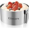 Gimars Upgrade Anello Regolabile per Torta, Multi-Misure in 1 Anello Rotondo/Diametro Regolabile da 16-30cm/Ca.8.5Cm Altezza in Acciaio Inox Stampo Circolare Multiuso per Torte Dolci