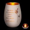 Nuenen Regalo di Lutto Luce Lutto con Incisione Regali Commemorativi Candela da Lutto di Consolazione Regalo di Condoglianze per gli Amici in Lutto Ricordo del Defunto(Bianco,Farfalla 2)