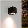 Licht-Erlebnisse Faretto da parete per esterni, GU10, fino a 35 Watt, moderno B8,1 cm, 2A262D8399, Nero/Marrone anticato, GU10