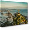 ConKrea Quadro su Tela Canvas - INTELAIATO - Pronto da Appendere - Rio De Janeiro - Brazile - Cristo Redentore - 30x40cm - Senza Cornice - (cod.2962)